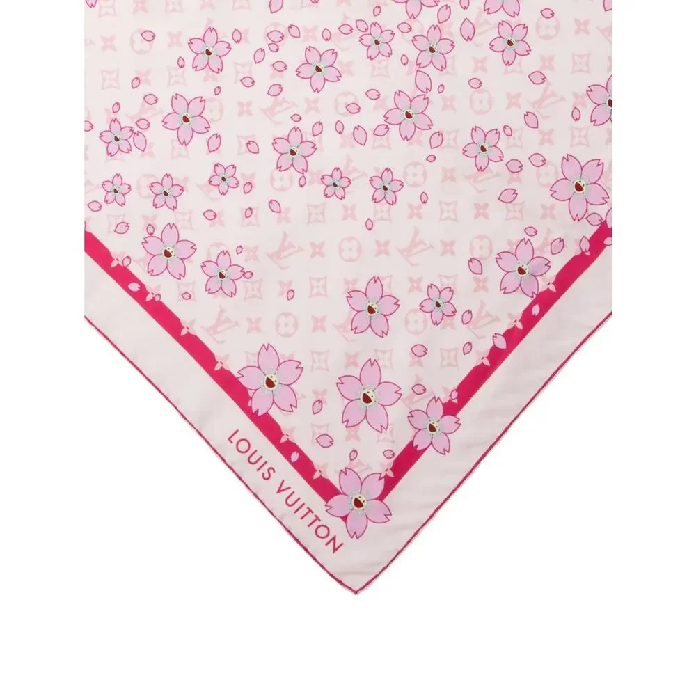 Louis Vuitton x Takashi Murakami Cherry Blossom Square 70 Silk Scarf